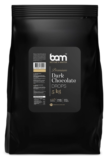 Drops aus Zartbitterschokolade, 5 kg