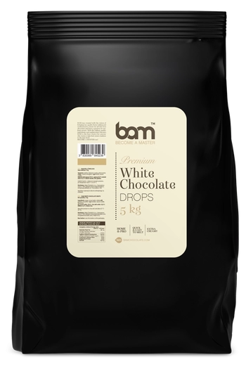 Drops aus weißer Schokolade, 5 kg
