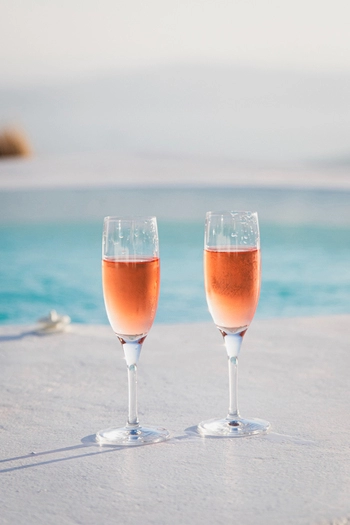 Sekt mit Ruby-schokolade