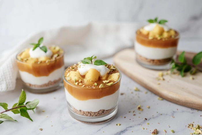 desserts mit zaubersahne und mango