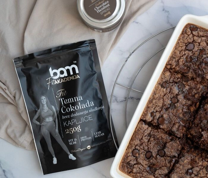 gebackene brownie-haferflocken
