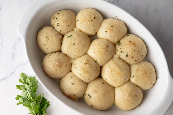 knoblauchballchen mit kase