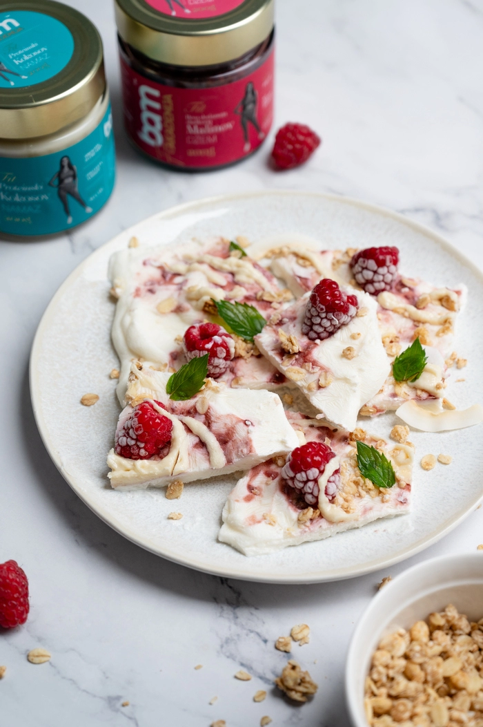 Gefrorene Joghurt-Platte